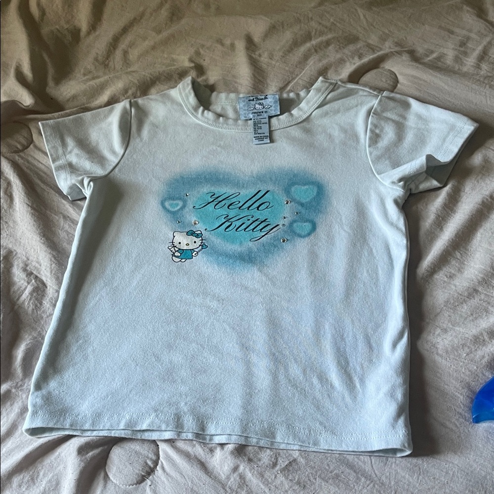 Hello Kitty Blue and White Kids T-Shirt